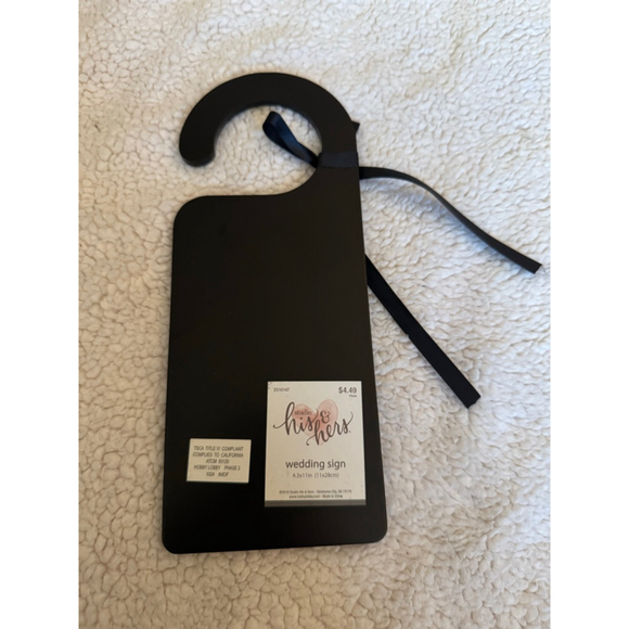 Hobby Lobby His & Hers 'Groom Getting Ready' Wedding Door Sign - Picture 2 of 2